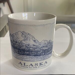 Starbucks Alaska State Mug 2008 18oz - Blue and White - Architecture Series